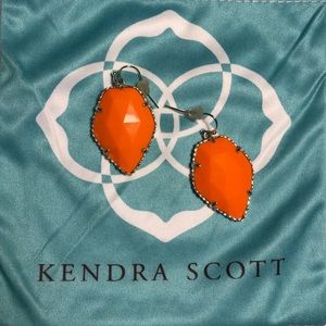 Orange Color Bar Earring